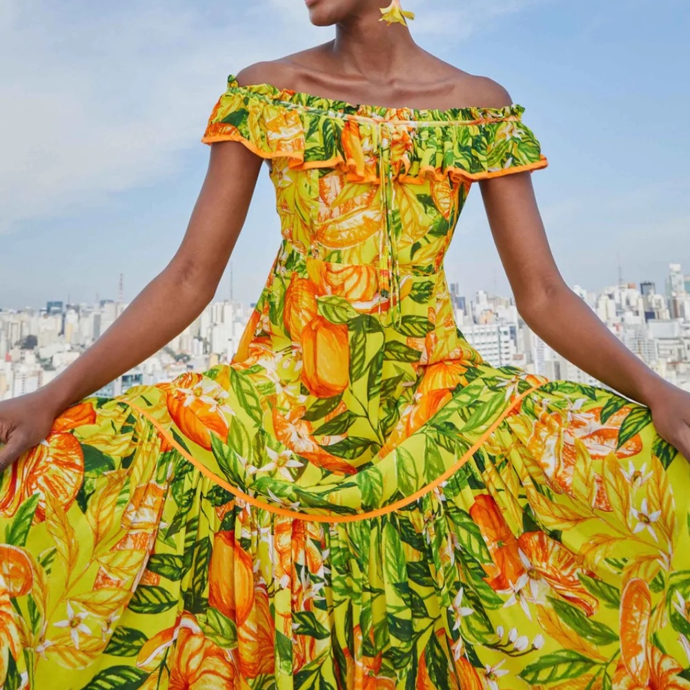 NWT Farm Rio Tangerines Dress - Picture 4 of 14